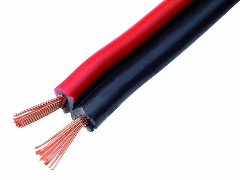 Audiokabel 2x0.75 mm² rood-zwart 10 m