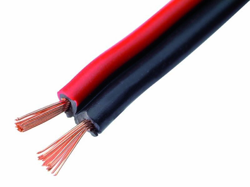 Audiokabel 2x0.75 mm² rood-zwart 200 m